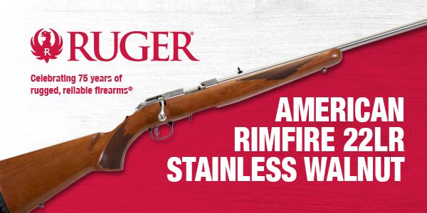 1232 AU SPORT Ruger American Stainless Walnut 22 LR 600x300 MOBILE BANNER