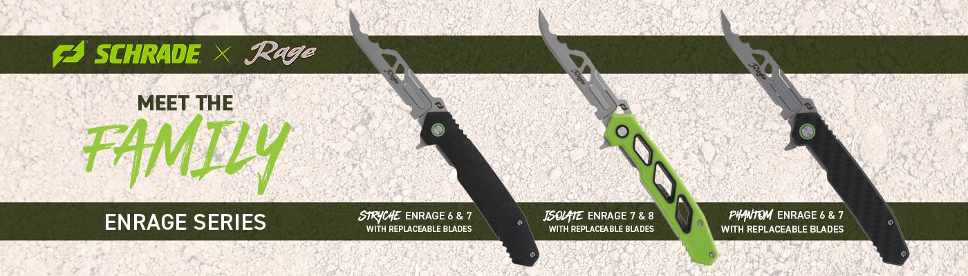 1181 AU SPORT Schrade Enrage series of knives 3 models 1400x400 Website Desktop