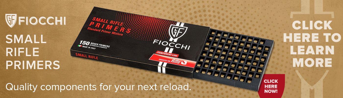 4229 AU SPORT Fiocchi Small Rifle Primers Website Banner