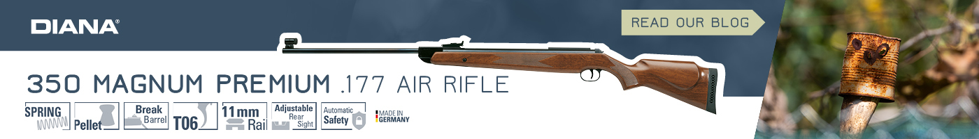 2107 AU SPORT Diana model 350 Magnum Air rifle DI350 M177 BLOGBANNER 1400x200